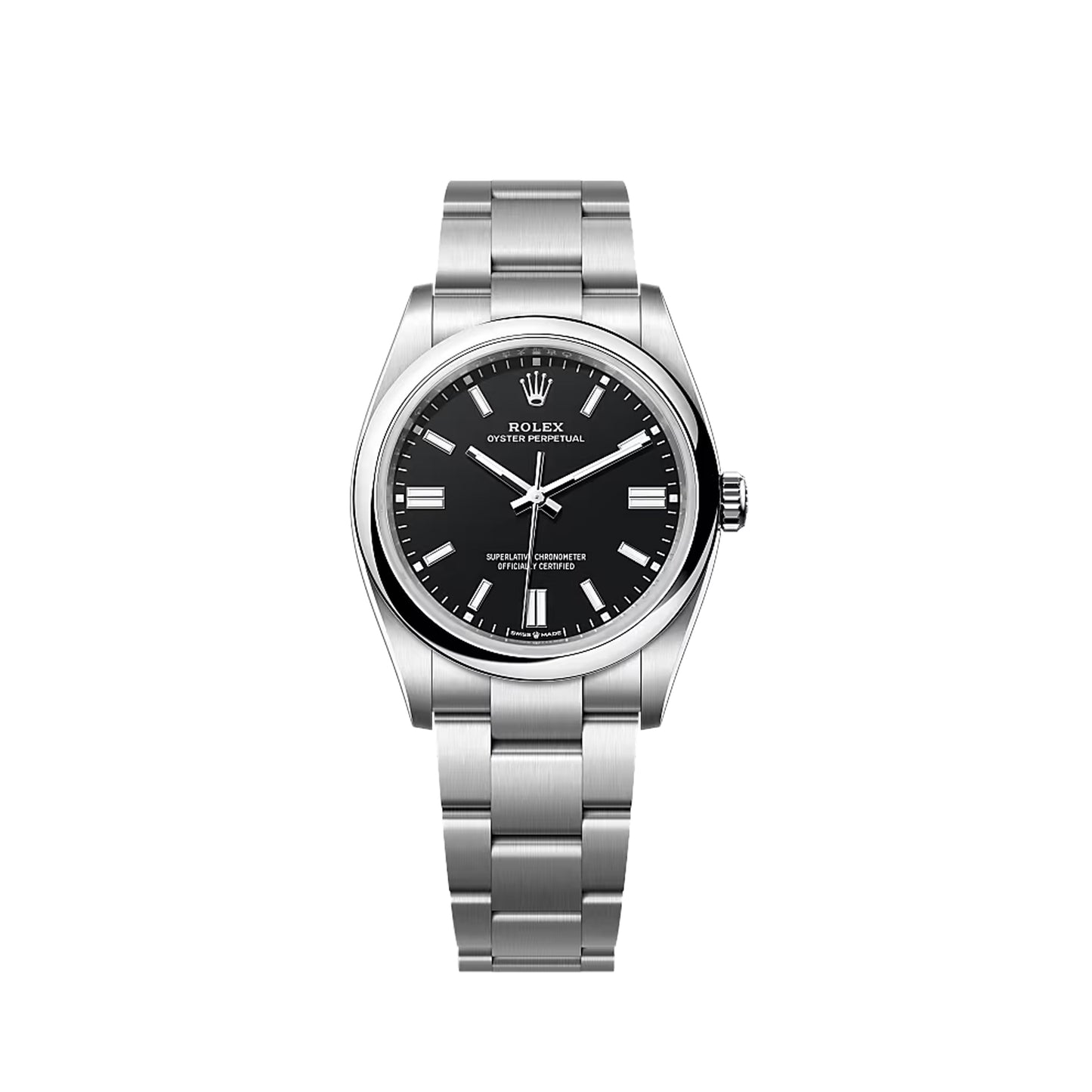 2025 Rolex Oyster Perpetual 36 Stainless Steel Black Index Dial Oyster Bracelet Domed Bezel 126000