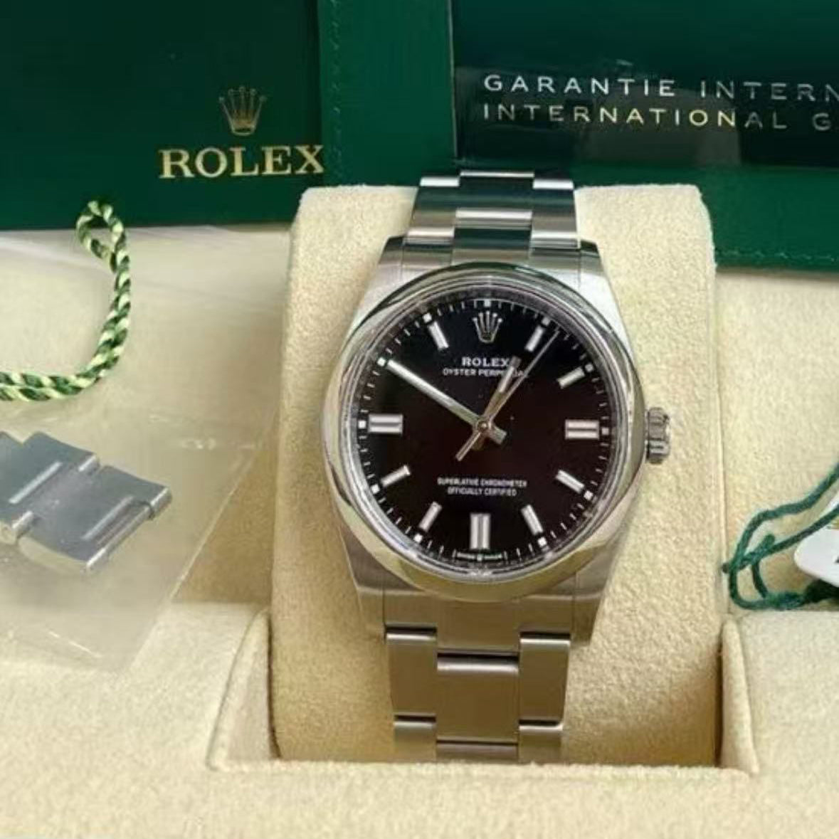 2025 Rolex Oyster Perpetual 36 Stainless Steel Black Index Dial Oyster Bracelet Domed Bezel 126000