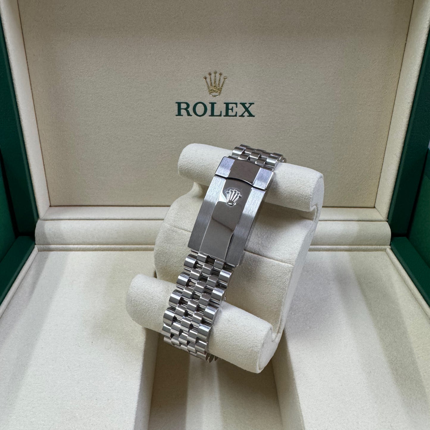 2025 Rolex Datejust 41 Stainless Steel & 18K White Gold Blue Index Dial Jubilee Bracelet Fluted Bezel 126334