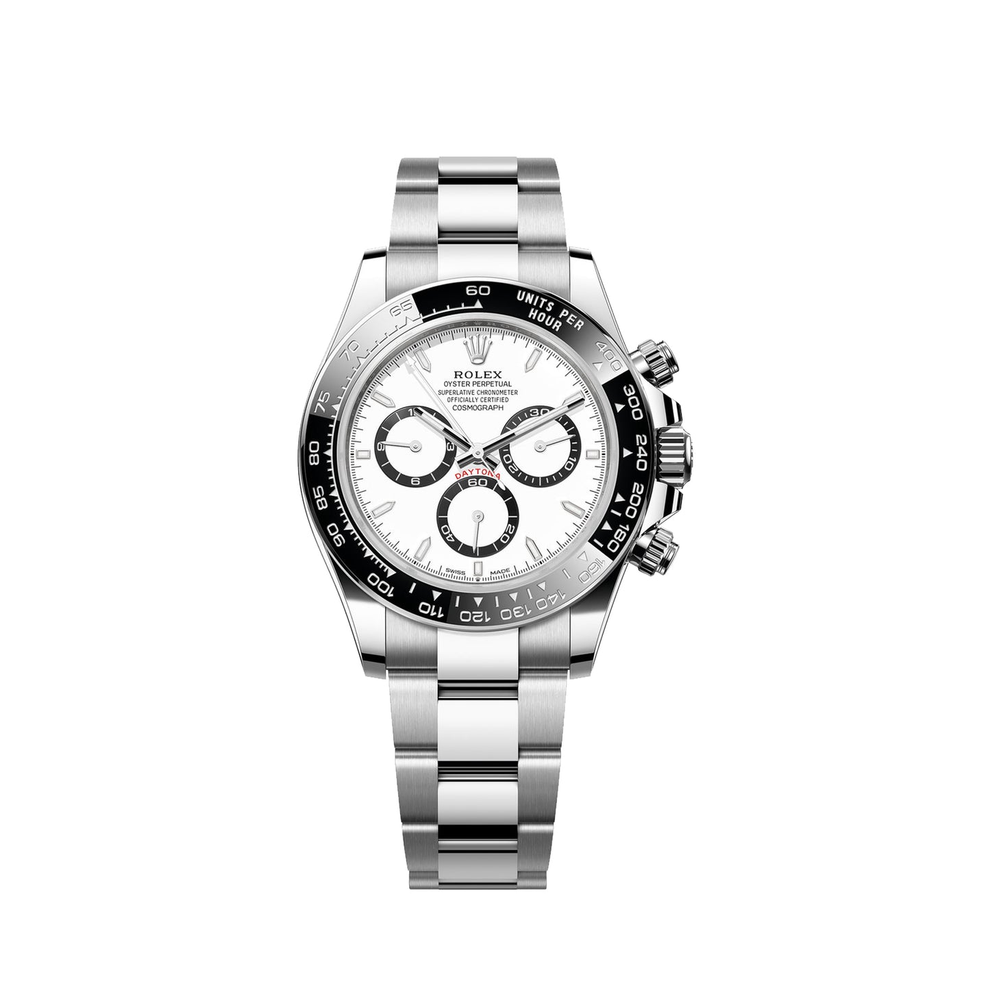 2025 Rolex Cosmograph Daytona Stainless Steel White (Panda) Dial Oyster Bracelet Ceramic Bezel 126500LN