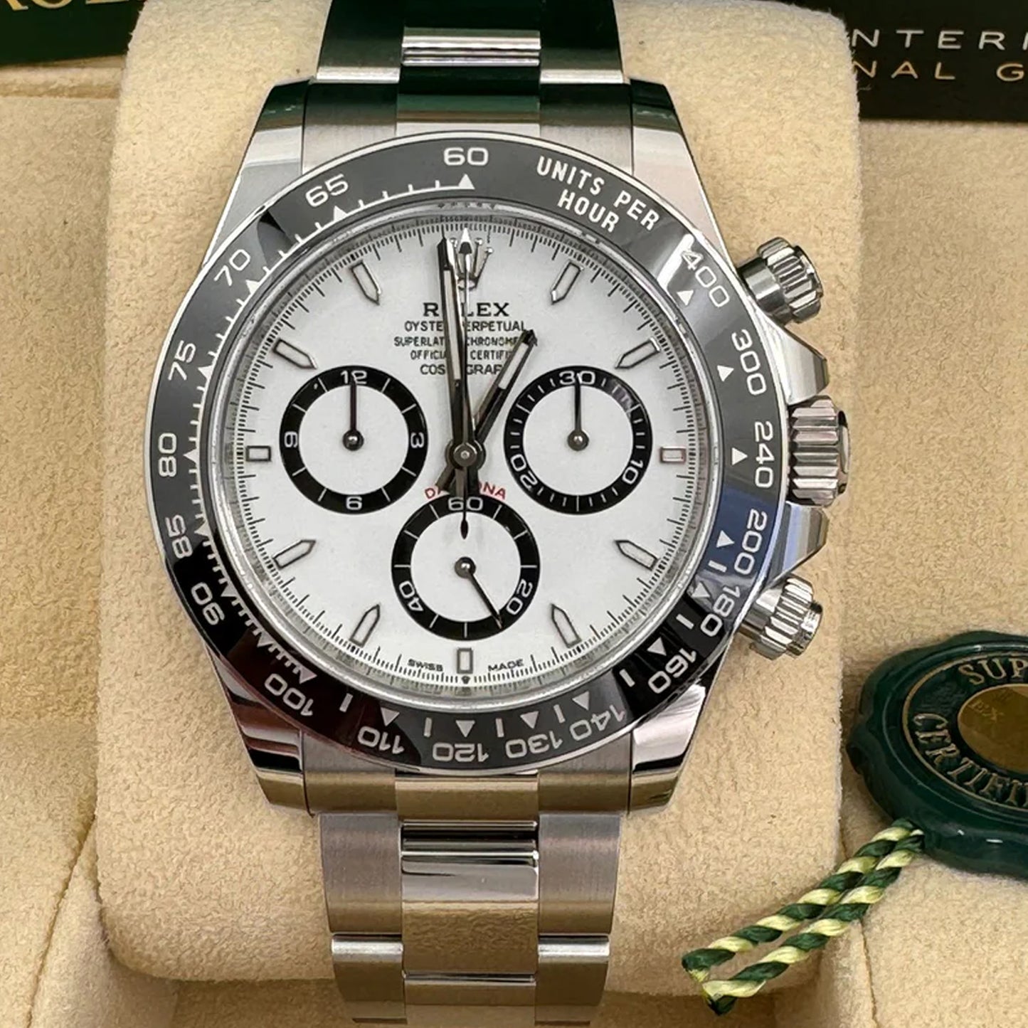 2025 Rolex Cosmograph Daytona Stainless Steel White (Panda) Dial Oyster Bracelet Ceramic Bezel 126500LN