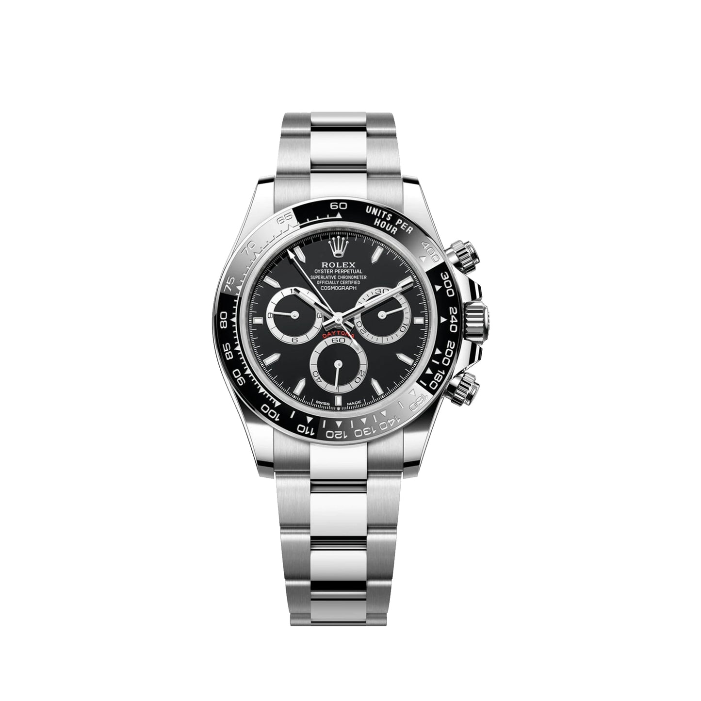 2025 Rolex Cosmograph Daytona Stainless Steel Black Dial Oyster Bracelet Ceramic Bezel 126500LN