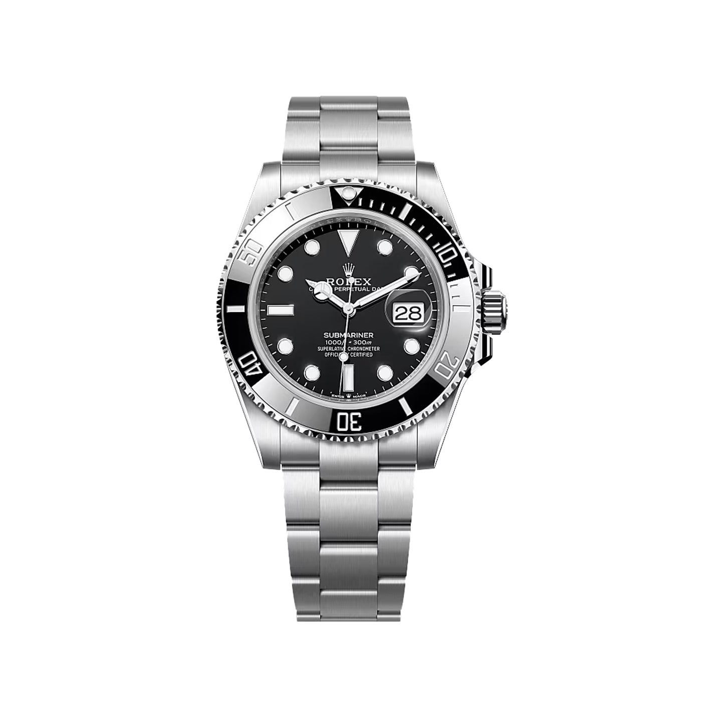 2025 Rolex Submariner 41mm Date Stainless Steel Black Dial Black Bezel Oyster Bracelet 126610LN