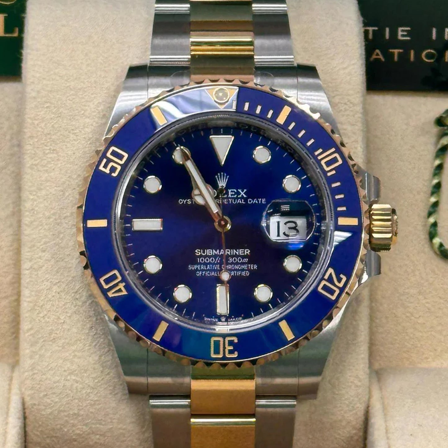 2025 Rolex Submariner 41mm Stainless Steel & 18K Yellow Gold Blue Dial Blue Bezel (Bluesy) Oyster Bracelet 126613LB