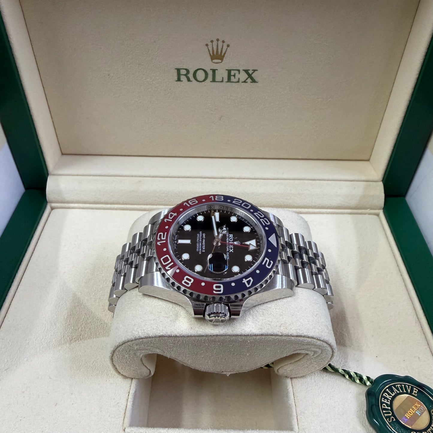 2018 Rolex GMT Master II 40mm Stainless Steel Black Dial Blue/Red (Pepsi) Bezel Jubilee Bracelet 126710BLRO