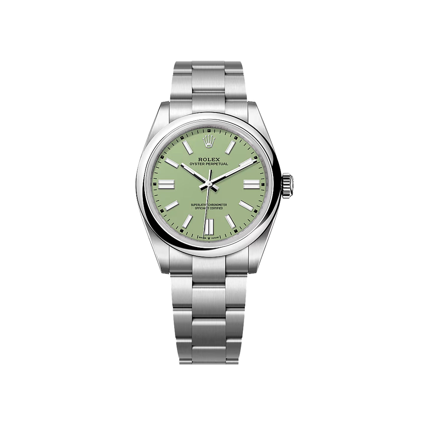 2025 Rolex Oyster Perpetual 41 Stainless Steel Pistachio Green Dial Oyster Bracelet Domed Bezel 134300