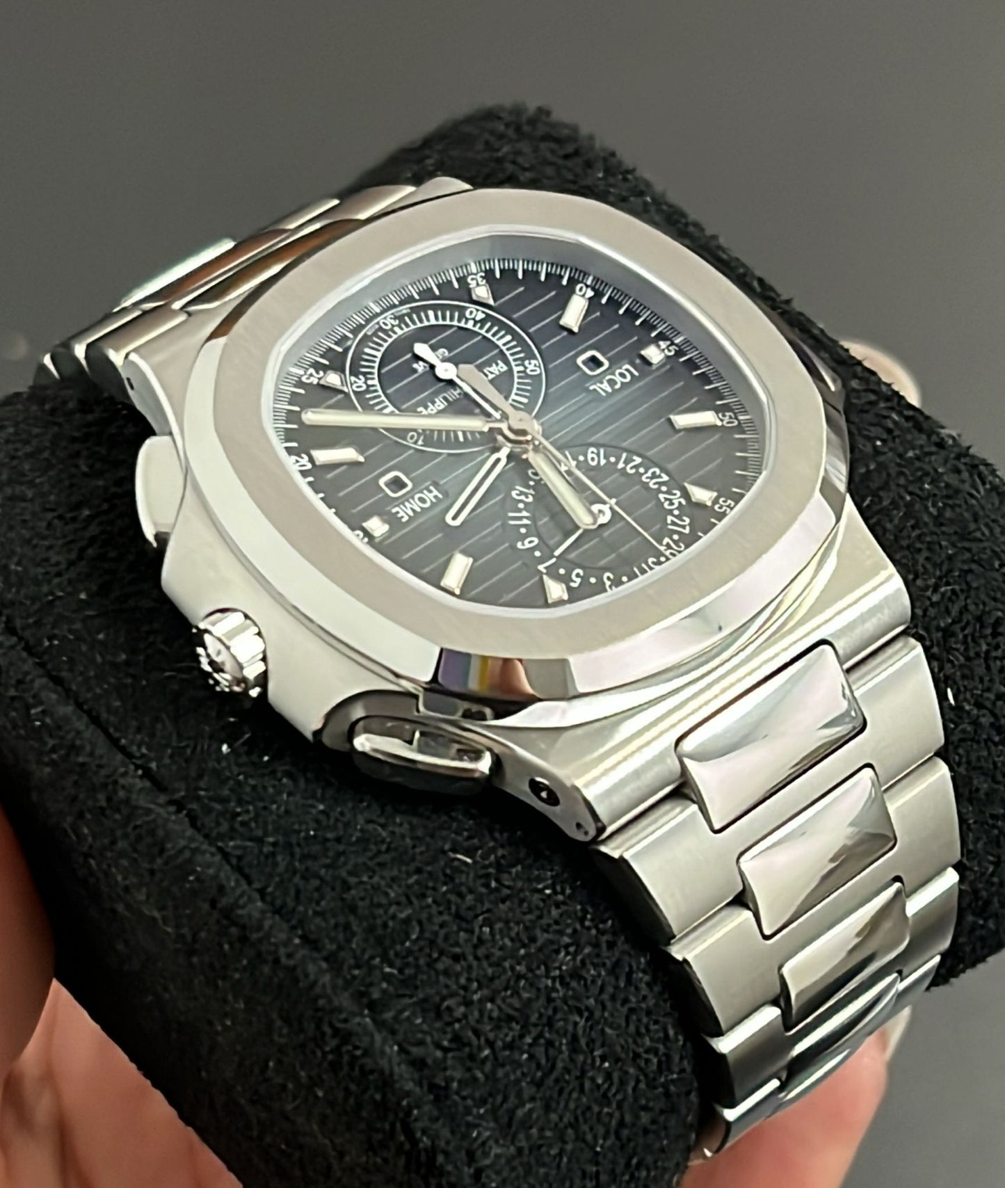 2025 Patek Philippe Nautilus 'Travel Time' Flyback Chronograph Stainless Steel 41mm Blue Dial 5990/1A-011