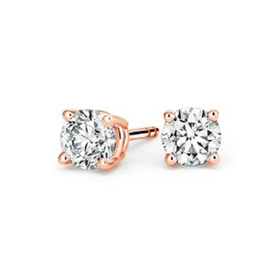 40 Pointer 14K Gold Natural Diamond Stud Earrings 0.81 ctw