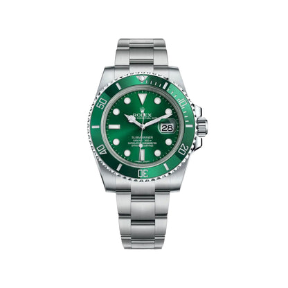 Rolex Submariner 41mm Date Stainless Steel Green Dial Green Bezel (Hulk) Oyster Bracelet 116610LV
