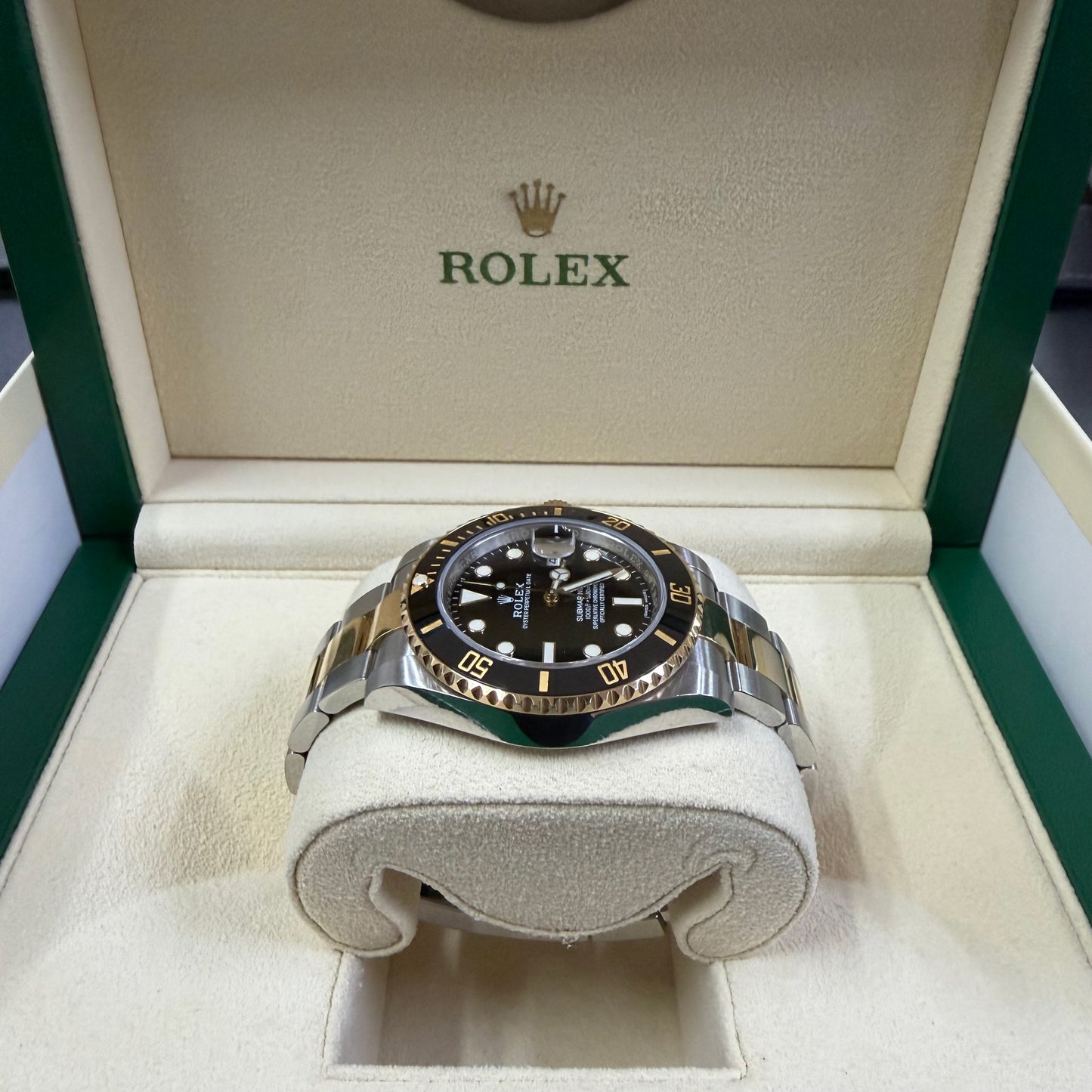 2019 Rolex Submariner 40mm Stainless Steel & 18K Yellow Gold Black Dial Black Bezel Oyster Bracelet 116613LN
