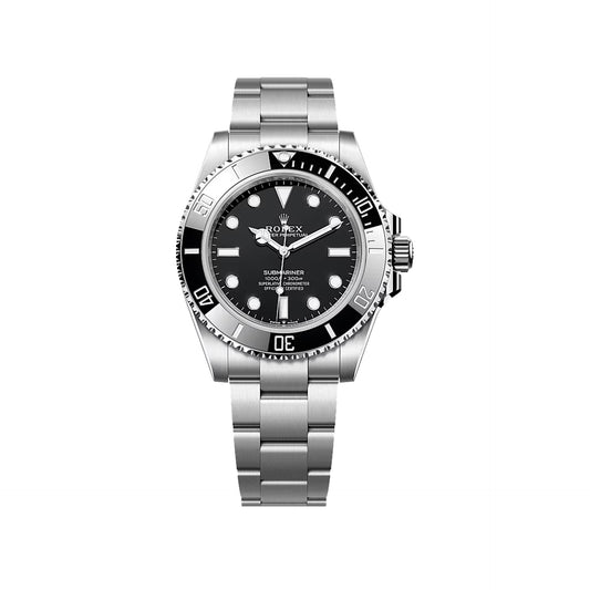 2025 Rolex Submariner 41mm No Date Stainless Steel Black Dial Black Bezel Oyster Bracelet 124060