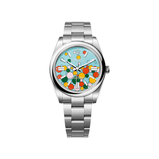 2024 Rolex Oyster Perpetual 41 Stainless Steel Celebration Dial Oyster Bracelet Domed Bezel 124300