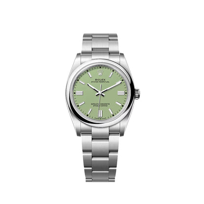 2025 Rolex Oyster Perpetual 36 Stainless Steel Pistachio Index Dial Oyster Bracelet Domed Bezel 126000