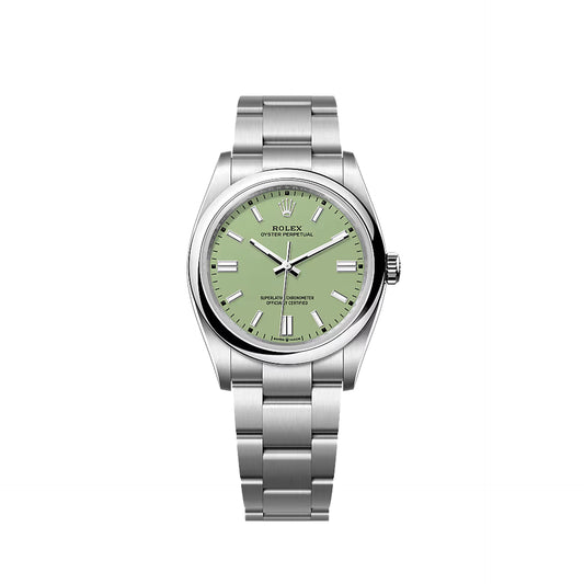 2025 Rolex Oyster Perpetual 36 Stainless Steel Pistachio Index Dial Oyster Bracelet Domed Bezel 126000