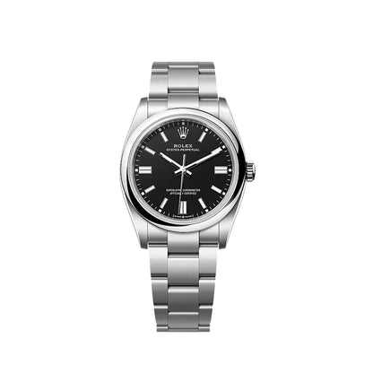 2025 Rolex Oyster Perpetual 36 Stainless Steel Black Index Dial Oyster Bracelet Domed Bezel 126000