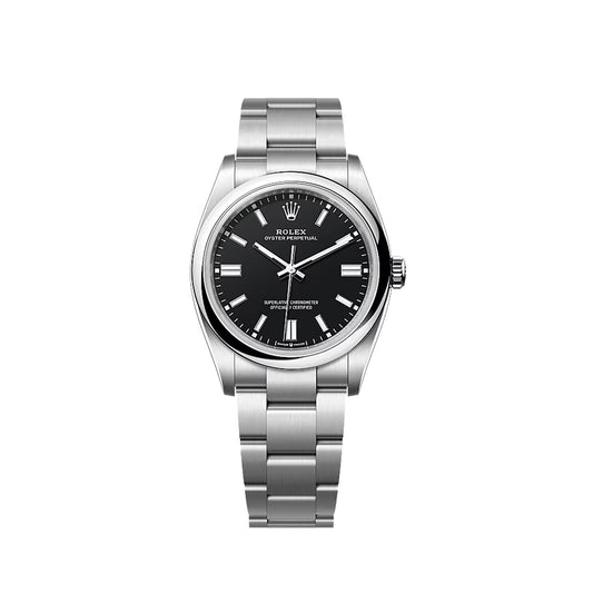 2025 Rolex Oyster Perpetual 36 Stainless Steel Black Index Dial Oyster Bracelet Domed Bezel 126000