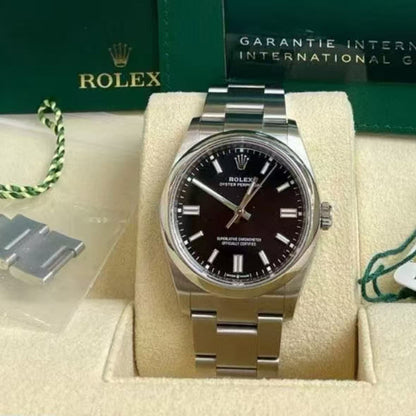 2025 Rolex Oyster Perpetual 36 Stainless Steel Black Index Dial Oyster Bracelet Domed Bezel 126000