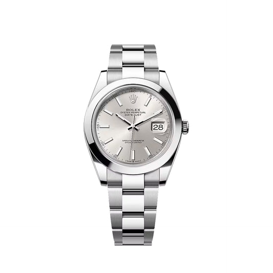 2025 Rolex Datejust 41 Stainless Steel Silver Dial Oyster Bracelet Smooth Bezel 126300