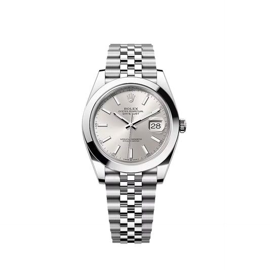 2025 Rolex Datejust 41 Stainless Steel Silver Dial Jubilee Bracelet Smooth Bezel 126300