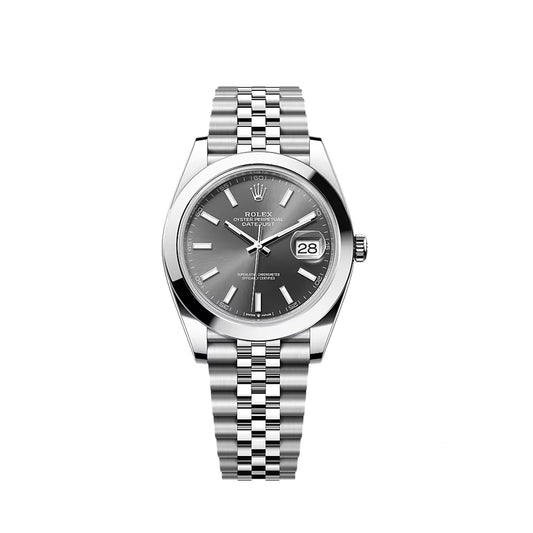2025 Rolex Datejust 41 Stainless Steel Slate Dial Jubilee Bracelet Smooth Bezel 126300