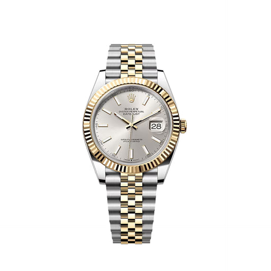 2025 Rolex Datejust 41 Stainless Steel & 18K Yellow Gold Silver Index Dial Jubilee Bracelet Fluted Bezel 126333
