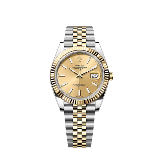 2025 Rolex Datejust 41 Stainless Steel & 18K Yellow Gold Champagne Index Dial Jubilee Bracelet Fluted Bezel 126333