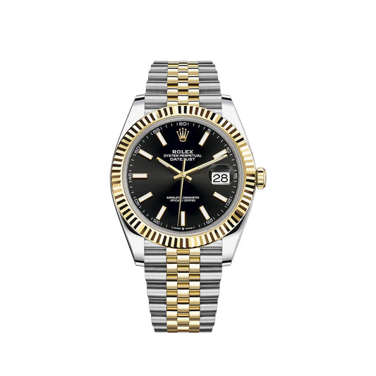 2025 Rolex Datejust 41 Stainless Steel & 18K Yellow Gold Black Index Dial Jubilee Bracelet Fluted Bezel 126333