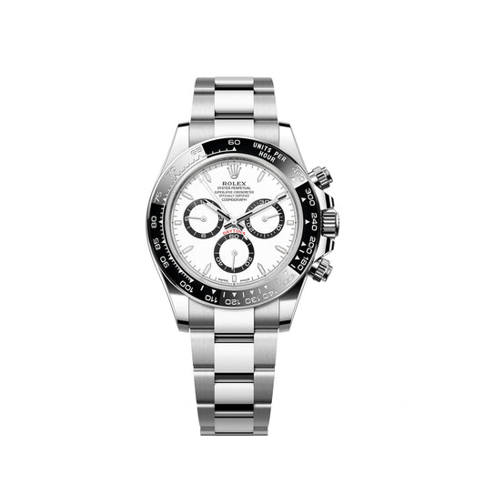 2025 Rolex Cosmograph Daytona Stainless Steel White (Panda) Dial Oyster Bracelet Ceramic Bezel 126500LN