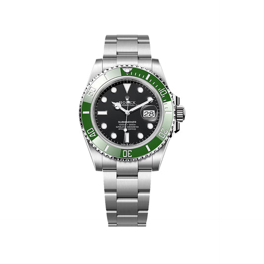 2025 Rolex Submariner 41mm Date Stainless Steel Black Dial Green Bezel (Starbucks/Kermit) Oyster Bracelet 126610LV