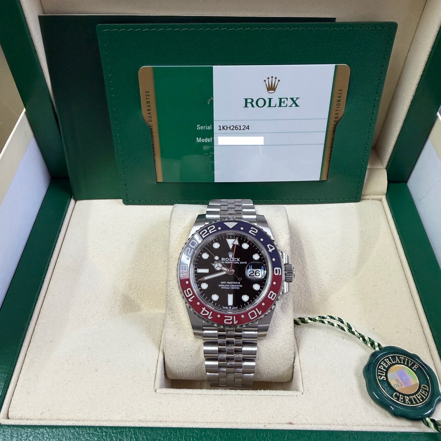 2018 Rolex GMT Master II 40mm Stainless Steel Black Dial Blue/Red (Pepsi) Bezel Jubilee Bracelet 126710BLRO