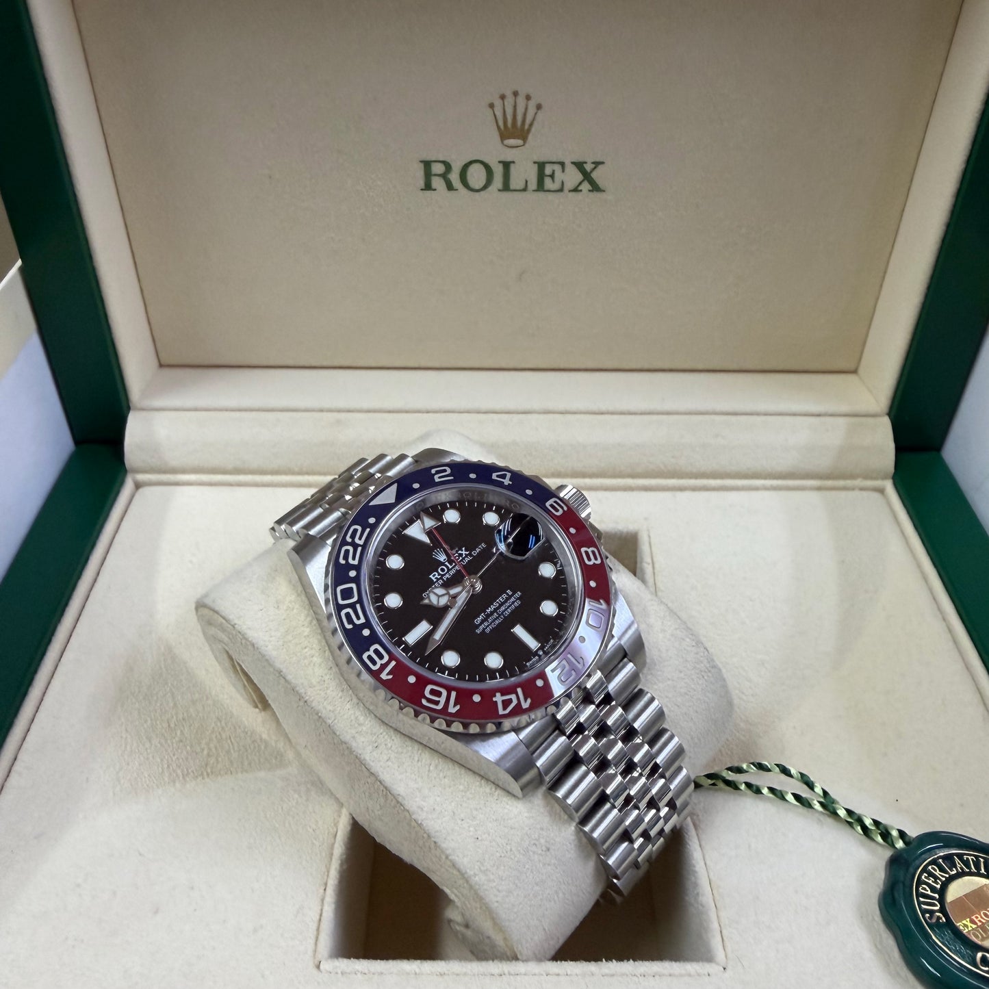 2018 Rolex GMT Master II 40mm Stainless Steel Black Dial Blue/Red (Pepsi) Bezel Jubilee Bracelet 126710BLRO