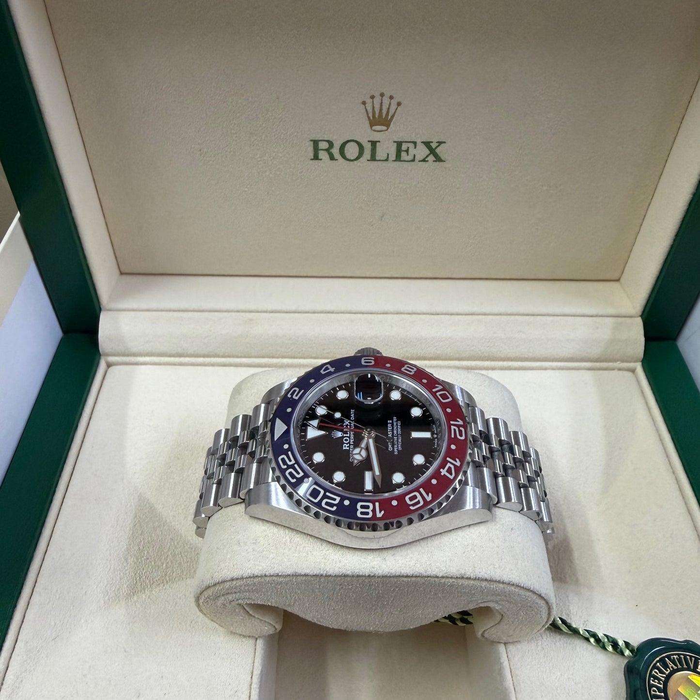 2018 Rolex GMT Master II 40mm Stainless Steel Black Dial Blue/Red (Pepsi) Bezel Jubilee Bracelet 126710BLRO