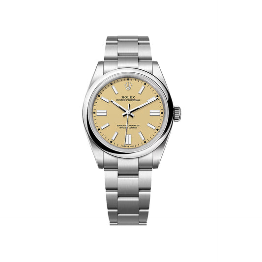 2025 Rolex Oyster Perpetual 41 Stainless Steel Beige Index Dial Oyster Bracelet Domed Bezel 134300