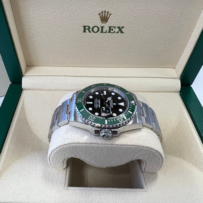 2025 Rolex Submariner 41mm Date Stainless Steel Black Dial Green Bezel (Starbucks/Kermit) Oyster Bracelet 126610LV