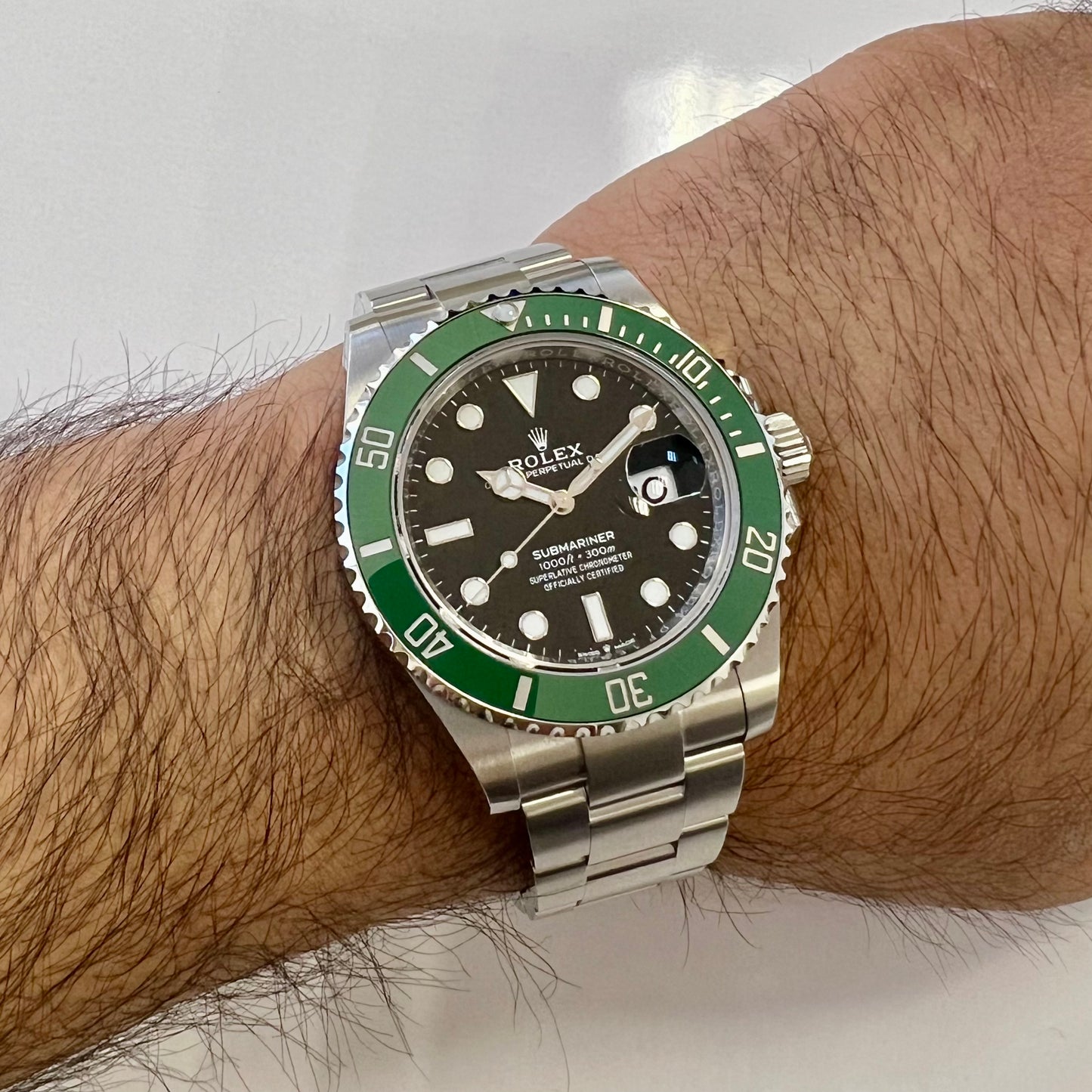 2025 Rolex Submariner 41mm Date Stainless Steel Black Dial Green Bezel (Starbucks/Kermit) Oyster Bracelet 126610LV