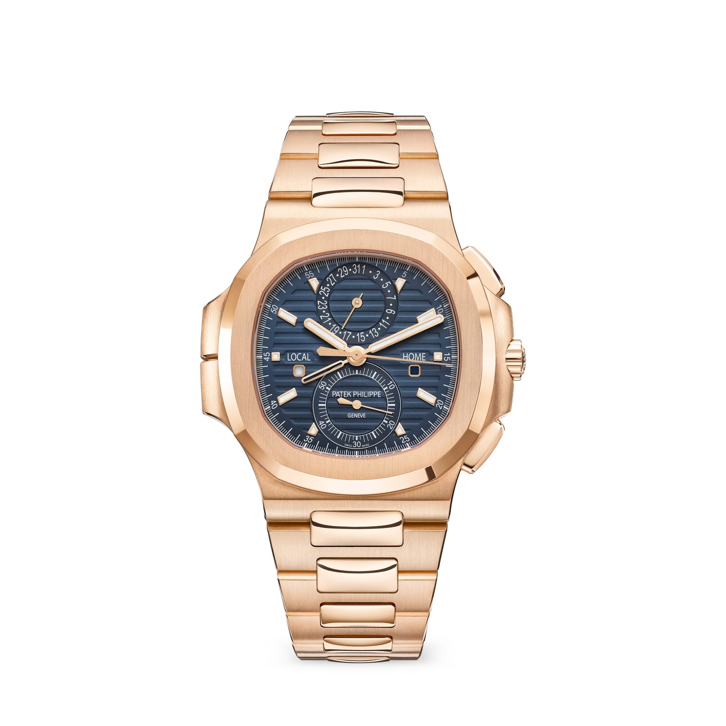 2025 Patek Philippe Nautilus 'Travel Time' Flyback Chronograph Rose Gold 41mm Blue Dial 5990/1R-001