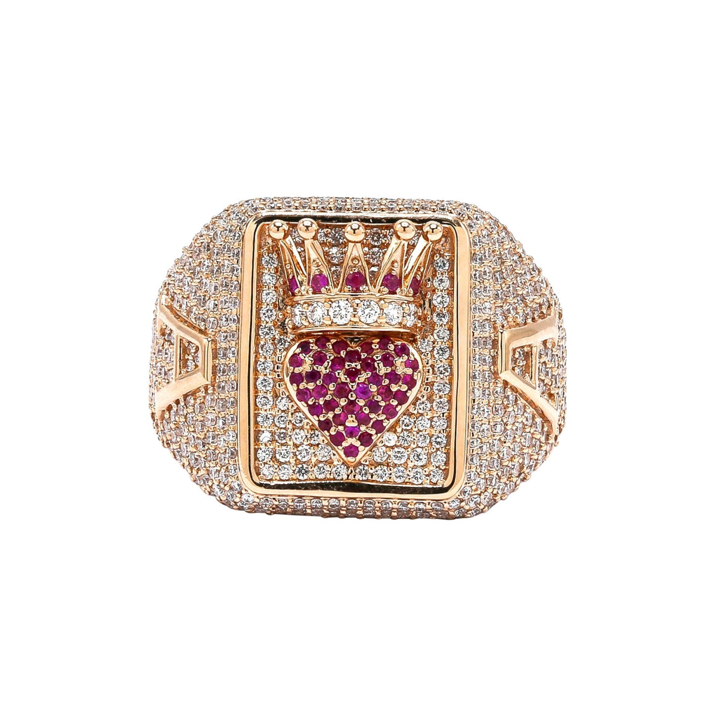 Heart Shape Ace Ruby and Diamond Ring