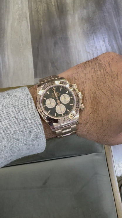 2025 Rolex Cosmograph Daytona Everose Gold Bright Black & Sundust Dial Oyster Bracelet 126505