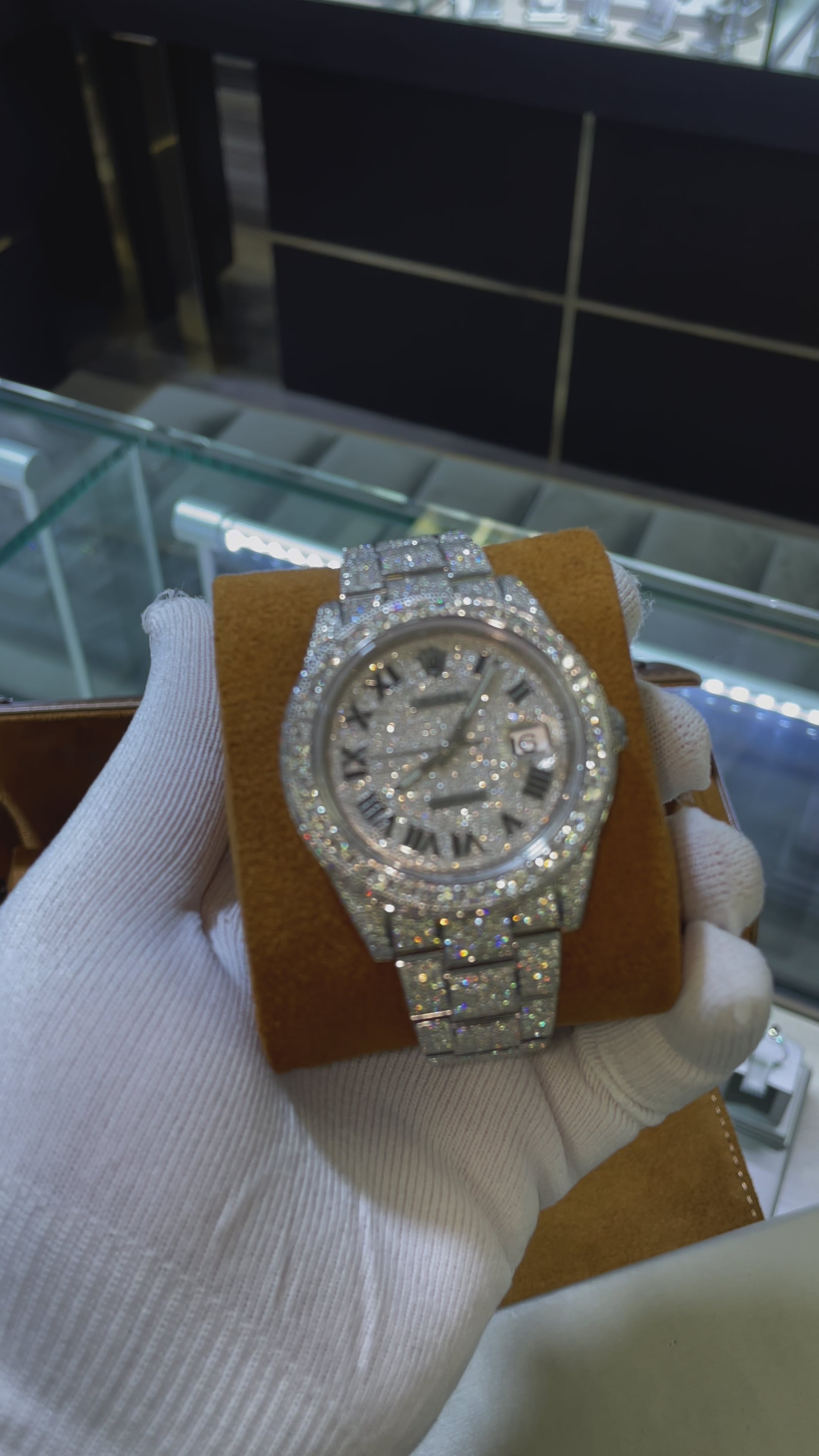 Rolex Datejust 41 IcedOut Custom Aftermarket Diamond-Set Stainless